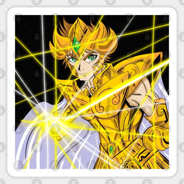 saint seiya aioria of leo in golden saints Sticker by jorge_lebeau